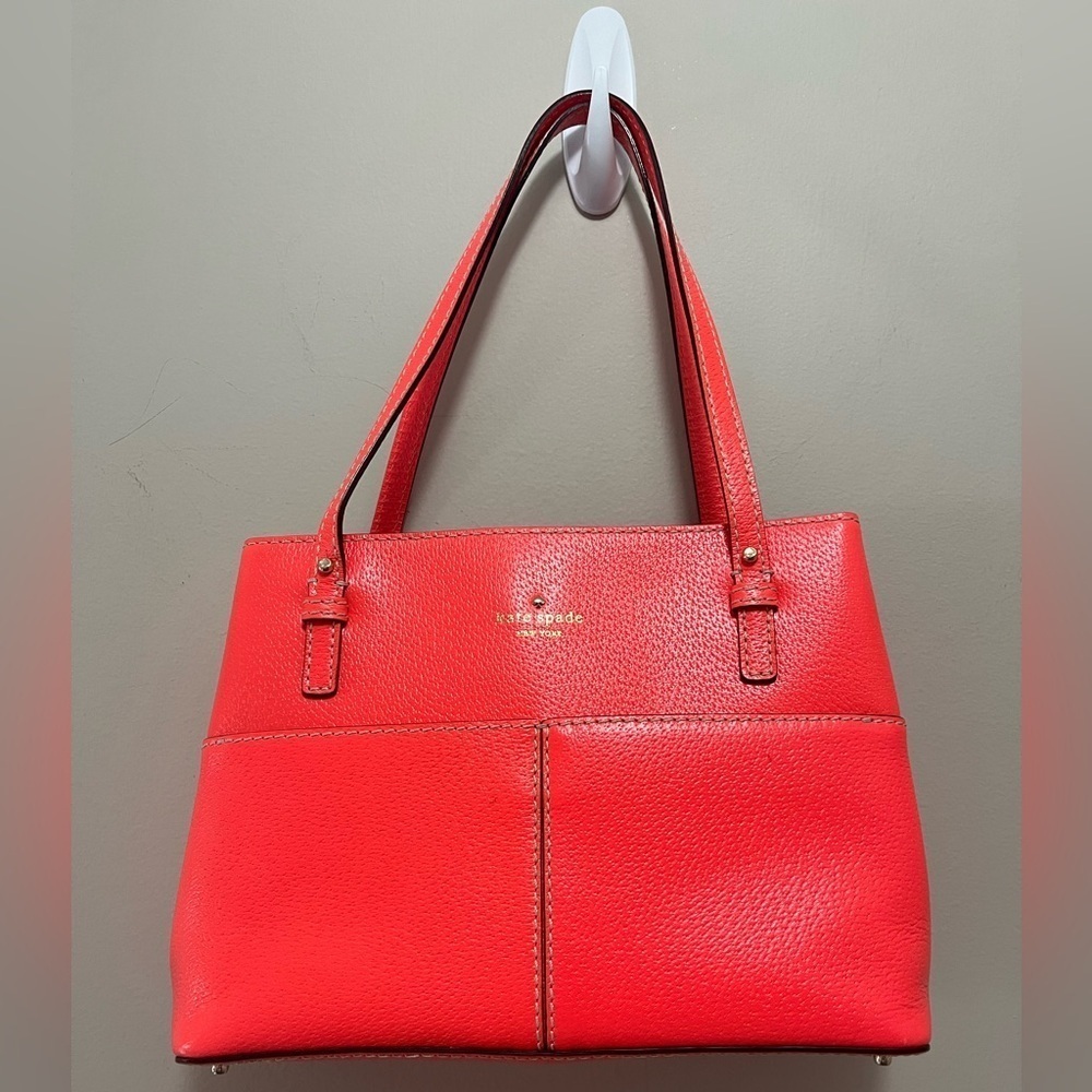Kate Spade NY Grand Street Gabriel Purse Bright raspberry Pink Leather Handbag